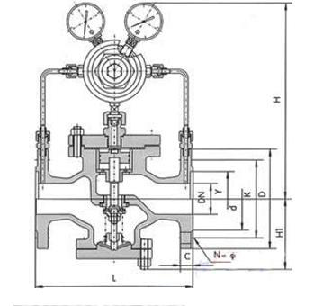 YK43X/F空气减压阀结构图