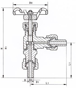 角式高压针型阀结构图